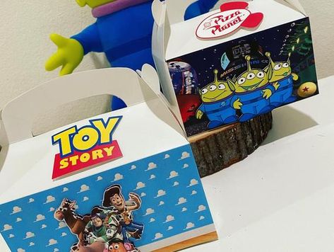 Toy story favor box | Etsy Story Boxes, Toy Story Party Decorations, First Birthday Favors, Jessie Toy Story, Birthday Goals, 2nd Birthday Party Themes, Toy Story Birthday Party, Gable Boxes, Toy Story Birthday