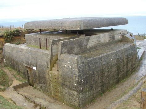 Bunker Hill Los Angeles, Bunker Hill Monument, Doomsday Bunker, Military Bunkers, Old Concrete, Europe Street, Underground Bunker, Normandy France, Brutalist Architecture