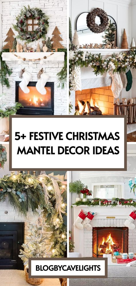 5 christmas mantel decor ideas Christmas Mantle Decor Ideas, Dreamy Christmas, Christmas Mantel Decor, Mantel Decor Ideas, Mantel Decorating, The Mantle, Christmas Mantle Decor, Christmas Mantel, Christmas Mantel Decorations