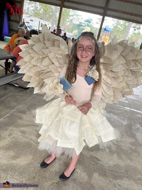 Librarian Costume Ideas, Book Fairy Costume Diy, Book Fairy Costume, Librarian Costume, Adult Costumes Diy, Librarian Ideas, Recycled Costumes, Fairy Costume Diy, Camping Outfit