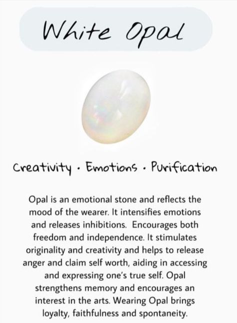 White Opal is prized for its milky, translucent appearance with subtle flashes of color. Opal Crystal Meaning, Opal Meaning, Inner Self, Crystal Meanings, Spiritual Awareness, October Birthstone, Wonderful World, Mental Clarity, Opal Crystal