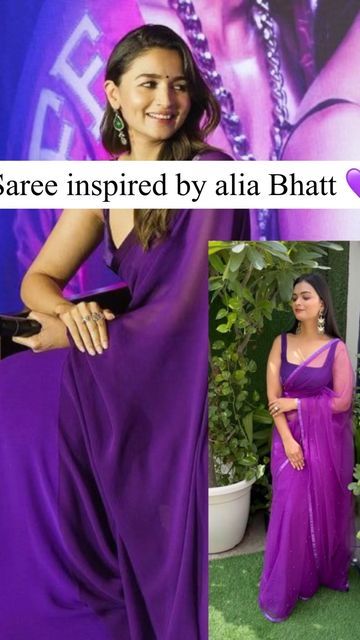 wardrobe luxury by Shreya on Instagram: "Designer purple net pearl saree inspired by alia Bhatt saree.To buy wtsapp us at 8851109873 or visit https://wlbyshreya.com/ . Price-1098 Follow our page for more trending saree videos Alia bhatt saree Purple saree #saree #sarees #aliabhatt #trendingreels #viralvideos #fashionblogger" Saree Alia Bhatt, Pearl Saree, Saree Purple, Alia Bhatt Saree, Trending Saree, Farewell Sarees, Purple Saree, Net Saree, Alia Bhatt