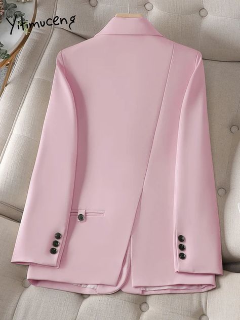 Yitimuceng Autumn Winter Blazer Women 2023 New Korean Fashion Long Sleeve Slim Jackets Office Ladies Elegant Solid Casual Coats - AliExpress Winter Blazer, Blazer Women, Evening Gowns Elegant, Classy Work Outfits, Casual Coat, Classic Outfits, Office Ladies, Blazers For Women, Suits For Women