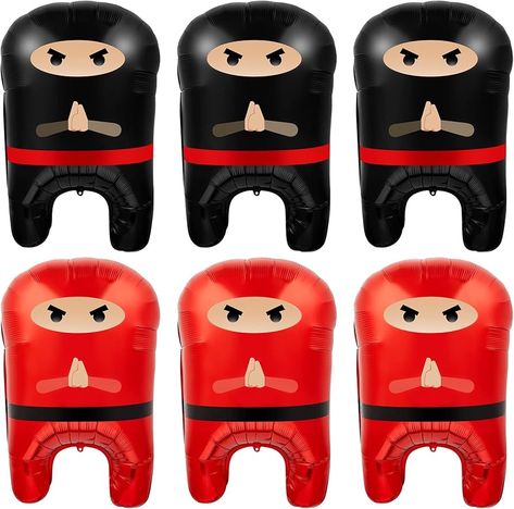 Ninja Party Essentials Ninja Party Decorations, Ninja Theme Party, Ninja Birthday Party, Ninja Theme, Black Warrior, Ninja Birthday Parties, Birthday Party Balloons, Fest Temaer, Ninja Birthday