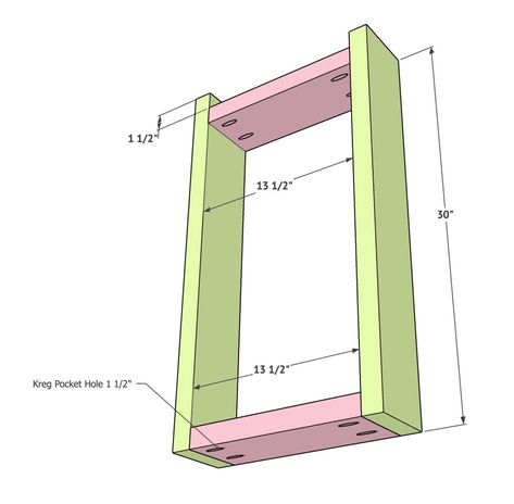 How To Make A Diy Console Table (Step By Step) - Shanty 2 Chic Diy Necklace Holder, Drill Jig, Door Bed, Diy Console, Diy Console Table, Trim Board, Shanty 2 Chic, Building Furniture, Pocket Hole Screws