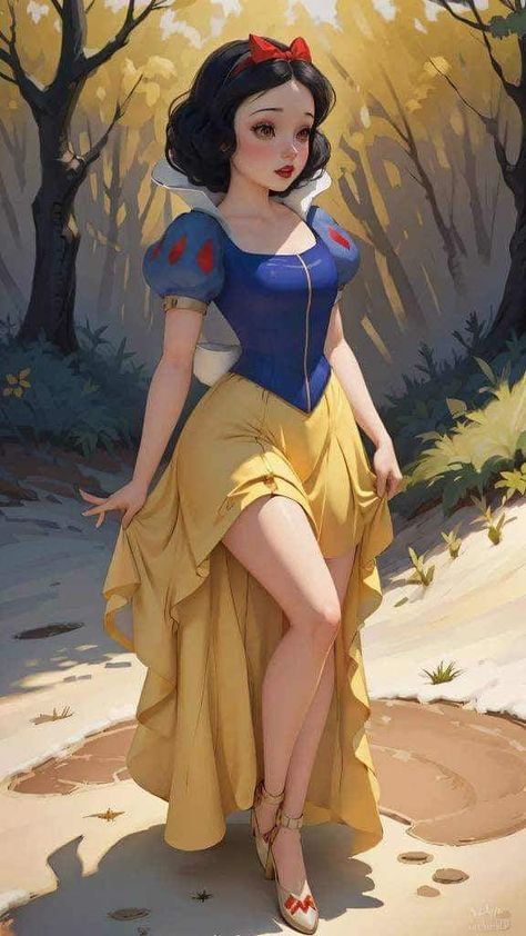 Dark Disney Art, Disney Anime Style, Disney Pin Up, Disney Pop Art, Iconic Movie Characters, Alternative Disney Princesses, Walt Disney Princesses, Snow White Evil Queen, Alternative Disney