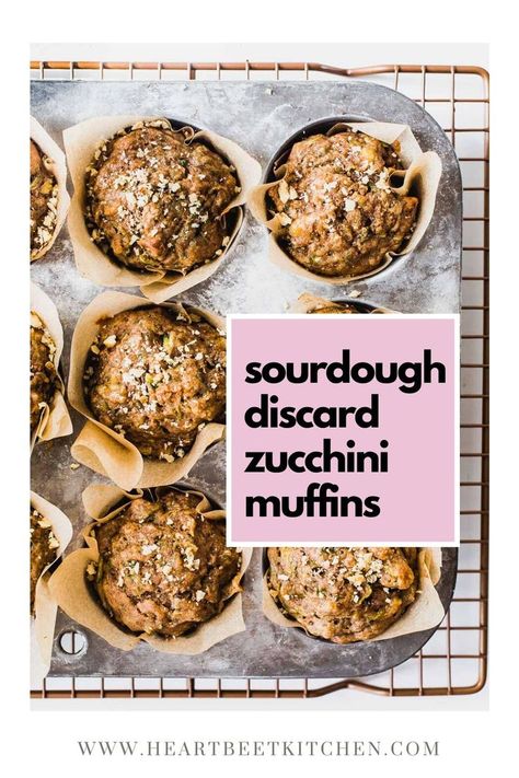 Discard Muffins, Sourdough Discard Muffins, Zucchini Bread Muffins, Carrot Zucchini Muffins, Sourdough Starter Discard, Zucchini Muffins Healthy, Banana Zucchini Muffins, Sourdough Muffins, Veggie Muffins