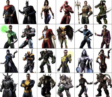 Characters from Injustice gods among us Injustice Characters, Among Us Characters, Injustice Gods Among Us, Best Characters, Good Character, Among Us, Video Game, Dc Comics, Gaming