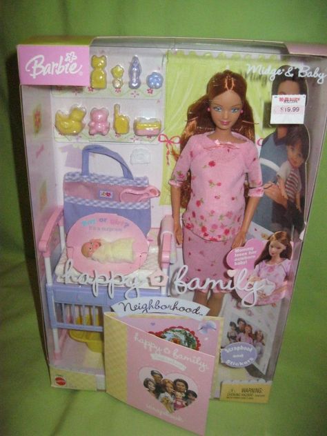 Pregnant Barbie, Family Neighborhood, 80s Barbie, 2000 Barbie, Barbie Happy Family, Baby Barbie, Barbie Box, Barbie Doll Set, Baby Clips