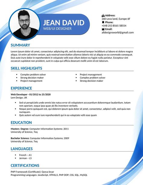 Resume For Students With No Experience, Cv For Students Without Experience, Cv Template For Students, Cv Format For Students, Cv For Teaching, Cv Design Template Free, Europass Cv, Cv Format For Job, Cv Template Student