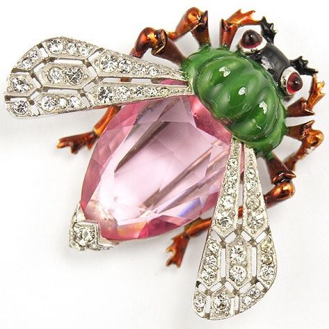 Bug Pins, Bug Jewelry, Inspiring Nature, Beautiful Bugs, Insect Jewelry, Pink Topaz, Bugs And Insects, Vintage Jewels, Precious Gems