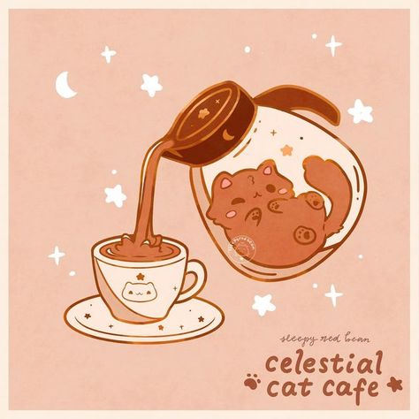 Kawaii Cat Art, Cat Bakery, Fox Food, Breakfast Illustration, Drawing Coffee, Sailor Moon Cat, Chibi Food, Cartoon Drawings Of Animals, 강아지 그림