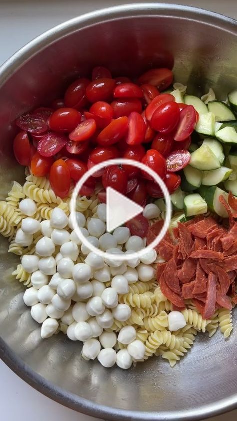 Salad Supreme Pasta Salad, Salad Supreme Seasoning, Protein Pasta Salad, Salad Supreme, Easy Italian Pasta Salad, Zesty Salad, Chicken Crockpot Recipes Healthy, Pasta Salad Ingredients, Healthy Beef Recipes