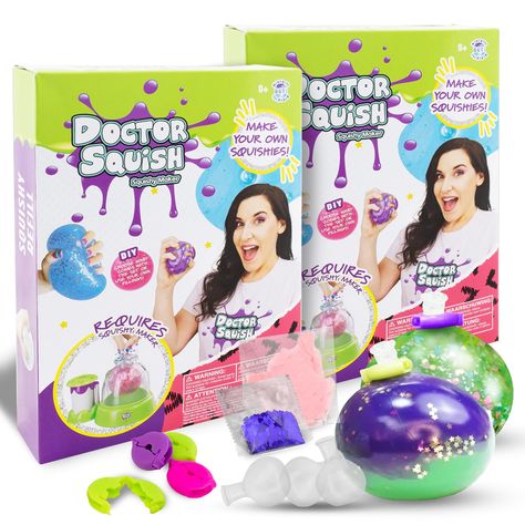 PRICES MAY VARY. Comprehensive Crafting Kit: Includes 10 clear TPR balloons, slime-making powder, 10 reusable clips, confetti and sparkles, providing all the essentials for a delightful squishy party experience. Please note that the Squishy Maker is not included. Dazzling Embellishments: Elevate your creations with confetti, sparkles, & curly ribbons included in the kit, adding a touch of magic & personalization to your squishies. Creative Variety: Suitable for ages 8 years & up, this kit allows Magic Slime, Sparkle Slime, Colorful Slime, Slime Kit, Slime Party, Kids Gift Guide, Party Bundles, Diy Slime, Birthday Wishlist