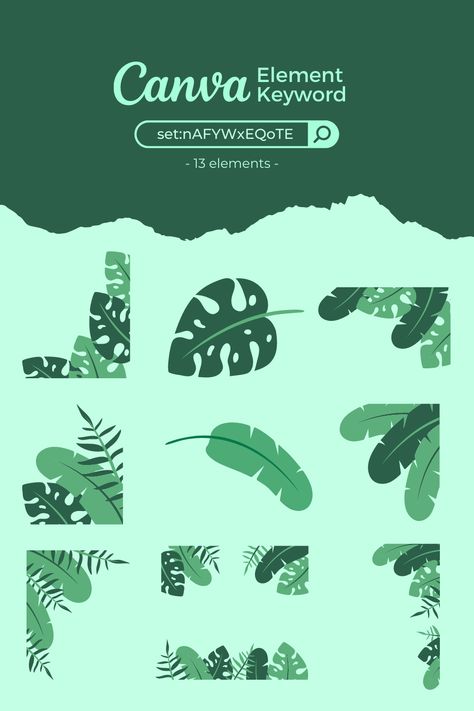 Monstera and Tropical Leaves Element Collecti Canva Hacks, Canva Keywords, Graphic Shapes Design, Keyword Elements Canva, Powerpoint Slide Designs, Groovy Font, Pokémon Art, Floral Doodle, Canvas Learning