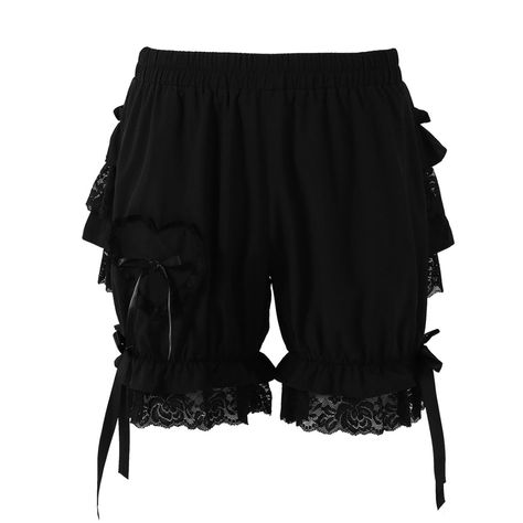 PRICES MAY VARY. Women's vintage victorian gothic ruffle pumpkin shorts bloomers shorts, pull on closure Elastic waist for comfy fit, layered ruffle trim design, stretchy ruffled leg openings with lace trim, loose fit Versatile vintage look, made of skin-friendly and lightweight fabric, soft, comfortable and breathable to wear Can be worn daily, can be used as pants, pajamas, leggings, or to match medieval/victorian/gothic/steampunk dresses, etc Please refer to our detailed size chart below befo Pumpkin Shorts, Steampunk Dress, Bloomers Shorts, Victorian Gothic, Vintage Victorian, Livingston, Lace Ruffle, Women Lace, Summer Dresses For Women