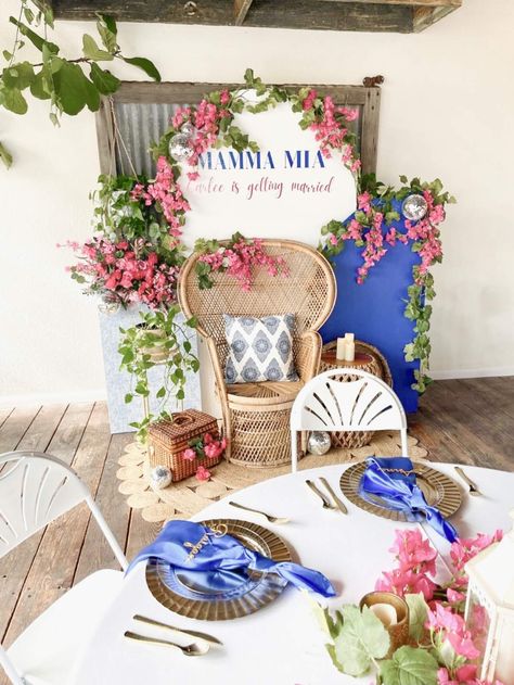 Mamma Mia Wedding, Greece Party, 17th Birthday Party Ideas, Baby Shower Princess Theme, Gymnast Birthday Party, Onederland Birthday Party, Bridal Shower Inspo, Free Baby Shower, Boda Mexicana