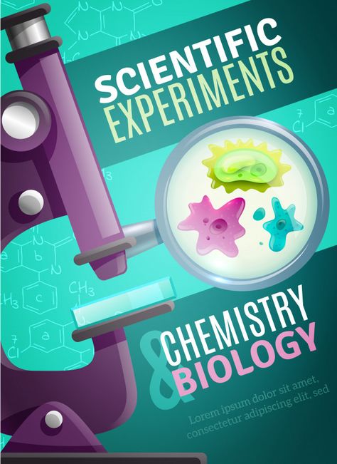 Scientific experiments poster template F... | Free Vector #Freepik #freevector #poster Cairokee Poster, Science Book Cover, En Logo Design, Long Hair And Glasses, Unicellular Organisms, Chemistry Infographic, Scientific Books, Lab Poster, Biology Design