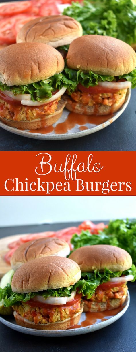 Buffalo Chickpea Burger, Burger Concept, Uni Meals, Pescatarian Meals, Buffalo Chickpea, Chickpea Burgers, Lighter Recipes, Buffalo Burgers, Vegetarian Bowls