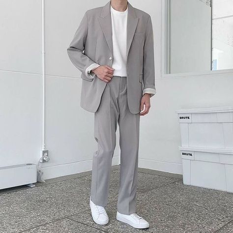 Coat Pant For Men Suits Farewell, Semi Formal Fits Men, Suits For Teenage Boys, Korean Suit Men, High End Streetwear, Korean Style Boy, Formal Casual Outfits, Korean Suit, Women Right