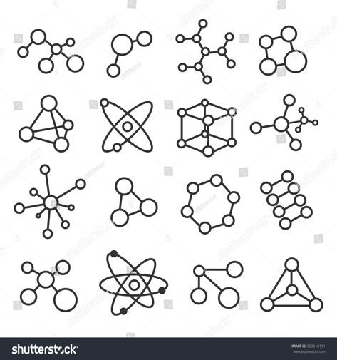 Molecule model line set. Structure of molecules in chemistry, science teachers innovative educational poster. Molecule icon outline art illustration isolated on white background.chemistry#molecules#teachers#science Atom Drawing Art, Molecules Drawing, Chemistry Art Design, Background Chemistry, Molecule Illustration, Chemistry Molecules, Cat Science, Chemistry Drawing, Molecule Model