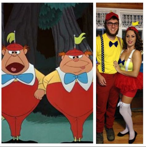 DIY couples Tweedledum and Tweedledee costume Tweedledee And Tweedledum Costume, Tweedledee And Tweedledum, Fashion Costume Halloween, Couples Costume, Alice In Wonderland Costume, Wonderland Costumes, Costume Themes, Trunk Or Treat, Halloween 2024