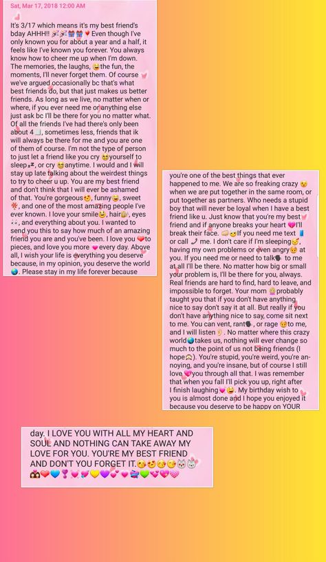 My text on my best friend's birthday Happy Birthday Messages Friend, Birthday Captions Funny, Best Friend Paragraphs, Birthday Message For Bestfriend, Happy Birthday Paragraph, Birthday Paragraph, Funny Happy Birthday Messages, Birthday Message For Friend, Birthday Quotes For Him