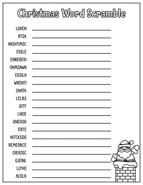 christmas word scramble printable Christmas Word Search For Adults, Christmas Cross Word Puzzle, Christmas Paper Activities, Christmas Word Scramble Free Printable, Christmas Activities For Kids Printable, Christmas Activity Sheets, Christmas Word Search Printable, Christmas Worksheet, Holiday Word Search