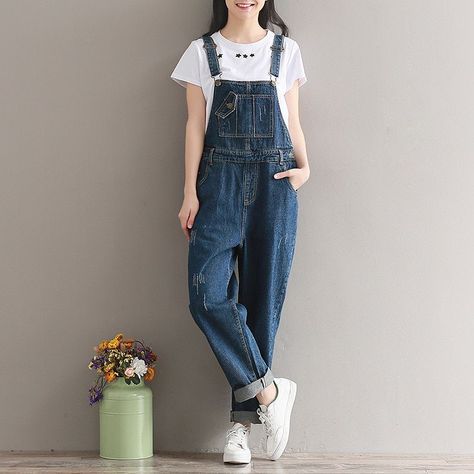 Jumpsuits Elegant, Overalls Casual, Woman Jeans, Women Jumpsuit, Wide Leg Romper, Estilo Hippie, Loose Jumpsuit, Suspender Pants, Long Trousers