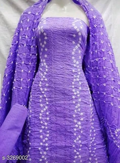 Cotton Bandhani Dress Pattern, Bandhani Dress Pattern, Collar Kurti Design, Bandhani Dress Materials, Cotton Dress Pattern, Bandhani Dress, New Saree Blouse Designs, Lehenga Designs Simple, Designer Kurti Patterns