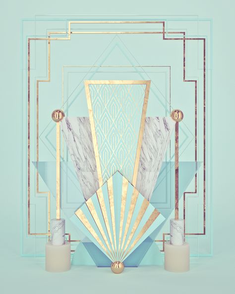 Nonsense in 3D N°21-30 on Behance 80s Art Deco, 3d Artwork, Pastel Art, Stage Design, Art Deco Inspired, Art Deco Design, Rangoli Designs, Art Display, Cinema 4d