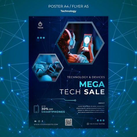 Vertical poster for techno store | Free Psd #Freepik #freepsd #flyer #poster #technology #woman Recruitment Poster Design, Poster Technology, Electronics Poster, Contest Poster, Technology Posters, Electronics Workshop, Class Poster, Banner Design Inspiration, Graphic Design Flyer