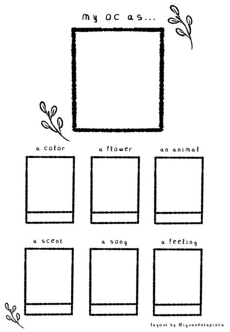 Character Sheet Writing, Drawing Meme, Character Sheet Template, Art Style Challenge, Drawing Ideas List, Character Template, Creative Drawing Prompts, Drawing Prompt, Drawing Templates