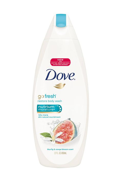 Dove go fresh Body Wash, Blue Fig and Orange Blossom Body Wash Dove, Body Wash For Dry Skin, Tea Tree Body Wash, Honey Body Wash, Dove Go Fresh, Best Body Wash, Dove Body Wash, Alat Makeup, Exfoliating Body Wash