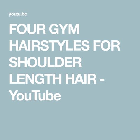 FOUR GYM HAIRSTYLES FOR SHOULDER LENGTH HAIR - YouTube Hairstyles For Shoulder Length, Hairstyles For Shoulder Length Hair, Eyebrow Routine, Gym Hair, 5 Minute Hairstyles, Gym Hairstyles, Shoulder Length Hair, Length Hair, Shoulder Length