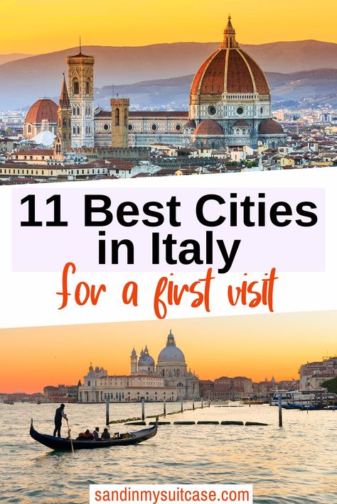 From Rome to Bologna, check out the 11 best cities to visit in Italy for the first time! Each beautiful Italian city offers a unique slice of Italian culture. Your only problem will be deciding which two or three cities you should include in your Italy itinerary! Cities To Visit In Italy, Best Time To Visit Italy, Visiting Italy For The First Time, Best Italian Cities To Visit, Best Time Of Year To Visit Italy, 2 Days In Rome, European Bucket List, Cities In Italy, Italy Itinerary