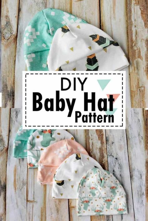 Baby Hat Sewing Pattern, Hat Sewing Pattern, Hat Sewing, Diy Bebe, Hat Patterns To Sew, Baby Hat Patterns, Costura Diy, Beginner Sewing Projects Easy, Baby Hats Knitting