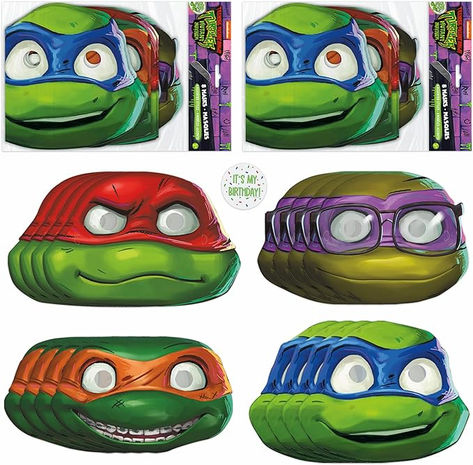 Unique Ninja Turtle Birthday Party Supplies - Party Masks (Pack of 16) and Sticker #ad #TMNT #ninjaturtles #birthdaypartyideas #teenagemutantninjaturtles Ninja Turtle Birthday Party, Ninja Turtle Theme Party, Turtle Birthday Party, Ninja Turtle Mask, Ninja Turtle Theme, Turtle Birthday Parties, Tmnt Birthday, Ninja Turtles Birthday Party, Tmnt Party