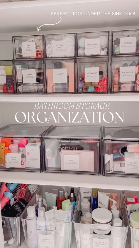 Ocd Organization, Bathroom Closet Organization, Bathroom Storage Hacks, Medicine Cabinet Organization, Maximize Small Space, Organization Bathroom, Craft Storage Organization, Girly Apartment Decor, Food Pantry Organizing