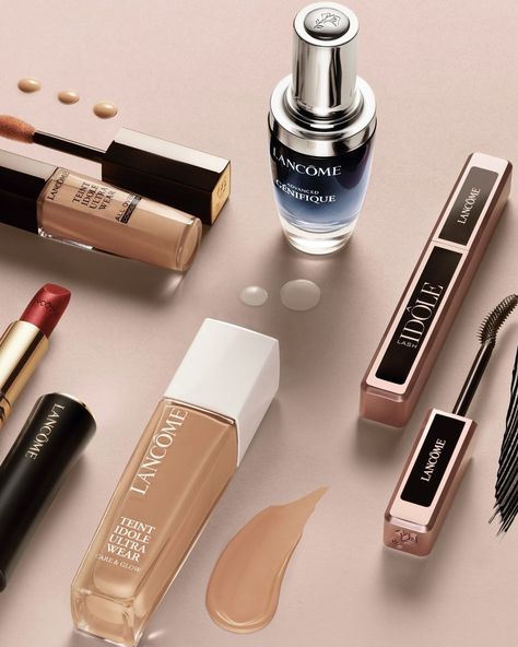 Foto Alat Make Up, Lancome Makeup Aesthetic, Lancome Makeup Products, Lancome Aesthetic, Lancome Cosmetics, Lipstick Last Longer, Teint Idole Ultra Wear Foundation, Lancôme Makeup, Lancome Skincare