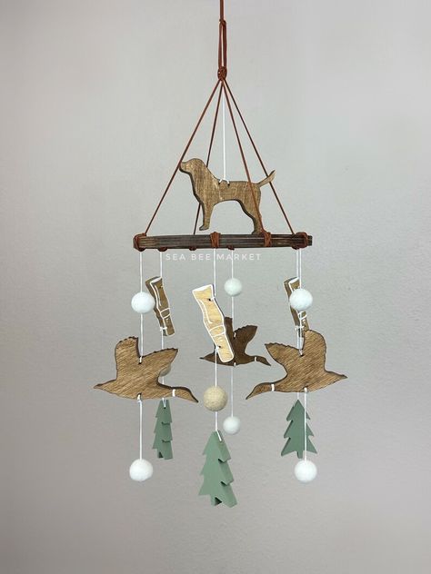 Duck Crib Mobile, Mallard Duck Calls, Green Trees, and a Hunting Dog Topper Mallard Baby Mobile Woodland Baby Shower Gift Goose Theme - Etsy Duck Hunting Theme Baby Shower Ideas, Duck Nursery Boy, Duck Hunting Baby Shower Ideas, Hunting Theme Baby Shower Ideas, Duck Baby Shower Ideas, Mallard Duck Baby Shower Ideas, Hunting Theme Baby Shower, Duck Themed Baby Shower Ideas, Boy Hunting Nursery