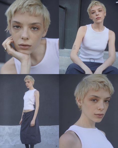 Dyke Hair, Nonbinary Haircuts, Buzzed Hair, Tomboy Hairstyles, Blonde Haircuts, Hair Inspiration Short, Hair Jewels, Growing Out Short Hair Styles, Short Wavy Hair