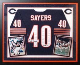 How To Frame A Football Jersey Frame Jersey Ideas, Classy Man Cave, Football Jersey Frame, Gale Sayers, Jack And Coke, Ultimate Man Cave, Man Cave Basement, Framed Jersey, Man Cave Home Bar