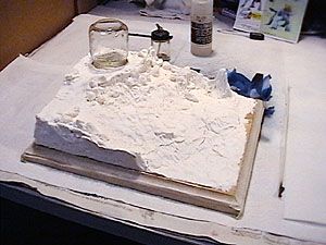 FichtenFoo » Blog Archive » Baking Soda and Corn Starch Clay Clay Landscape Model, Clay Architecture Model, Cornstarch Clay, Wargames Terrain, Arch Inspiration, Christmas Crib, Clay Model, Water Modeling, Michaels Craft