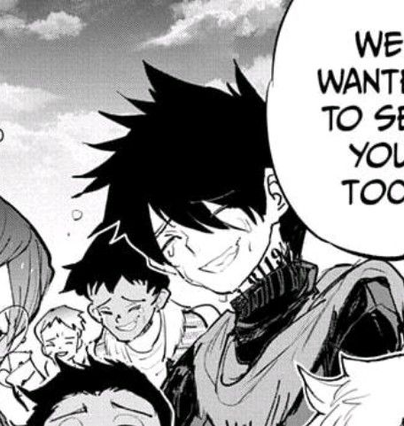 yakusoku no neverland ray smiling manga the promised neverland Promised Neverland Manga, The Promised Neverland, Promised Neverland, So Happy, Anime