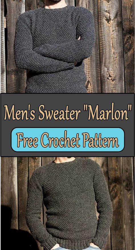 Knitting Man Sweaters, Crochet Men's Sweater, Men’s Sweater Crochet Pattern Free, Mens Sweater Crochet Pattern, Men’s Crochet Sweater Ideas, Mens Crochet Sweater Pattern Free, Mens Crochet Patterns, Crochet Raglan Sweater Pattern Free, Men Crochet Sweater