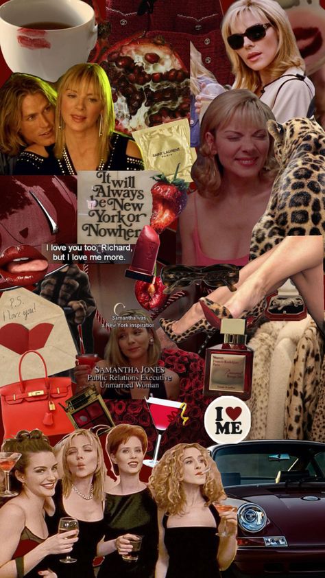 samantha jones💋 #satc #tv #movies #wallpaper #vibes #newyorkaesthetic #sexandthecitysamantha #samanthajones #sexandthecity Samantha Core, Red Posters, Movies Wallpaper, New Personality, Wallpaper Vibes, Unmarried Women, Samantha Jones, Love Me More, New York Aesthetic