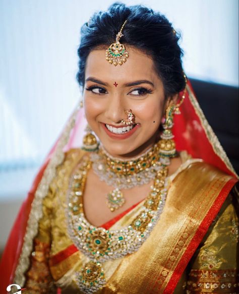 Telugu Bride Makeup, Telugu Bride Hairstyles, Papati Billa, Telugu Bride, South Wedding, Indian Sari Dress, Telugu Wedding, Sari Dress, Telugu Brides