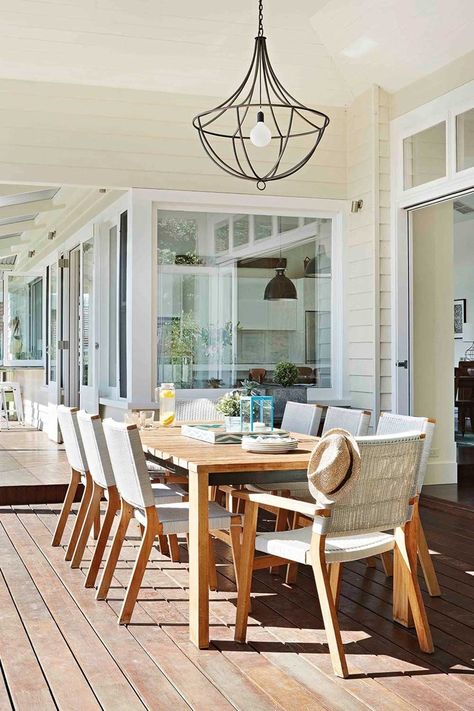 Outdoor Farmhouse Table, Outdoor Furniture Australia, Outdoor Sunroom, Furniture Magazine, Outdoor Bbq Kitchen, Outdoor Deck Furniture, Outside Furniture, Living Room Styles, Outdoor Dining Spaces