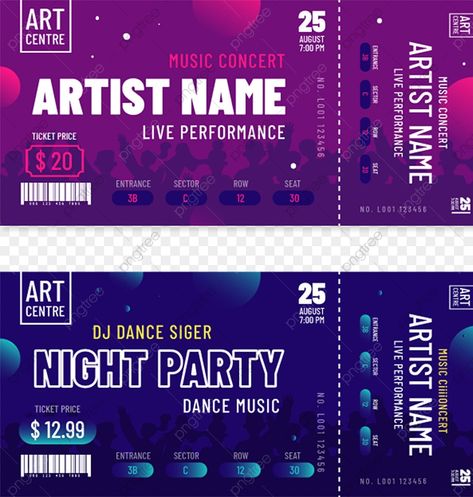 Template Tiket, Poster Konser, Tickets Design, Festival Template, Figure Silhouette, Ticket Design Template, Concert Ticket Template, Gift Boxes Decoration, Design Dragon